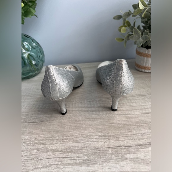EASY STREET Chiffon Pumps - Silver Glitter - Picture 7 of 11